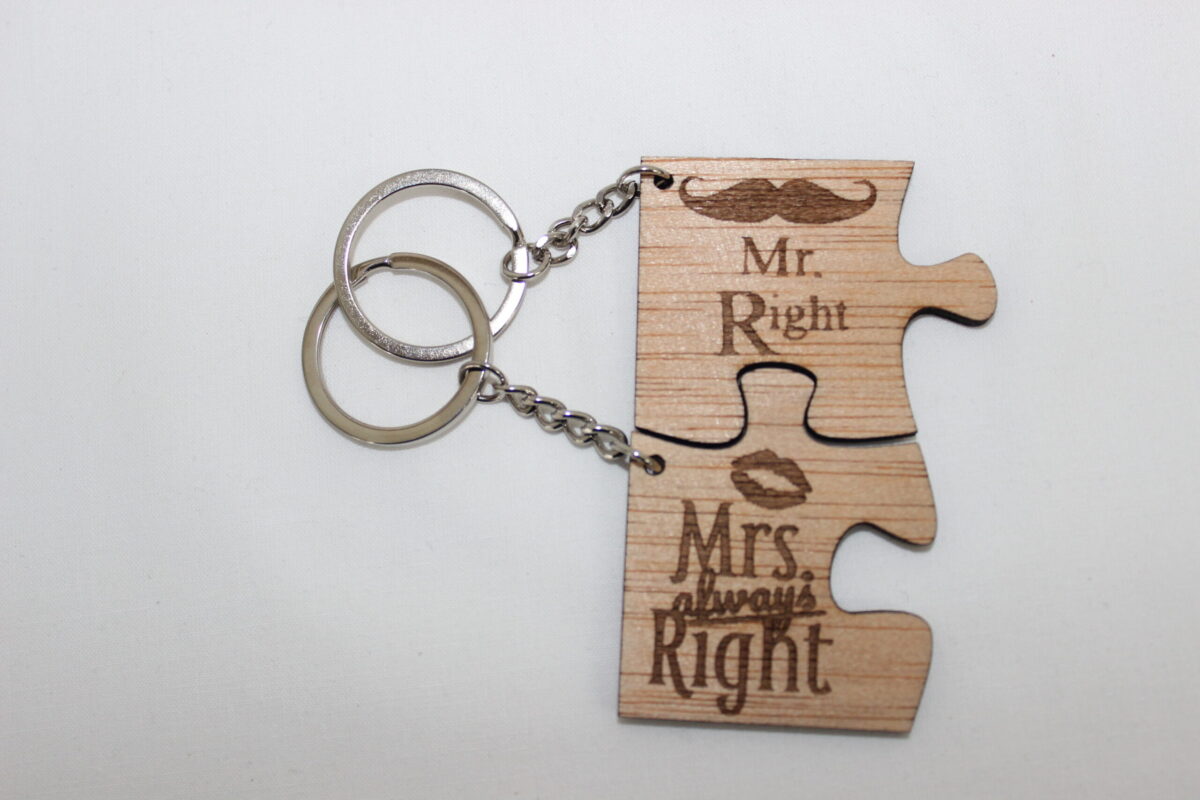 Μπρελόκ για ζευγάρι MR.right MRS.always right